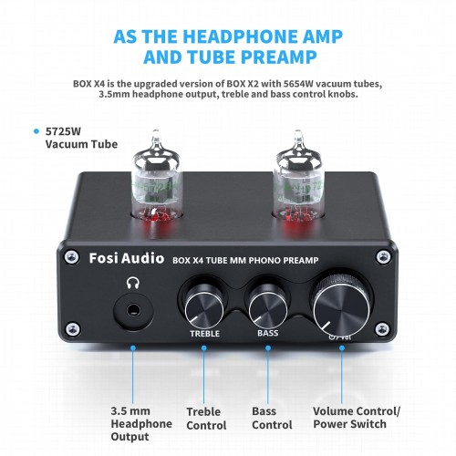Fosi Audio BOX X4 Phono Preamp & Headphone Amplifier