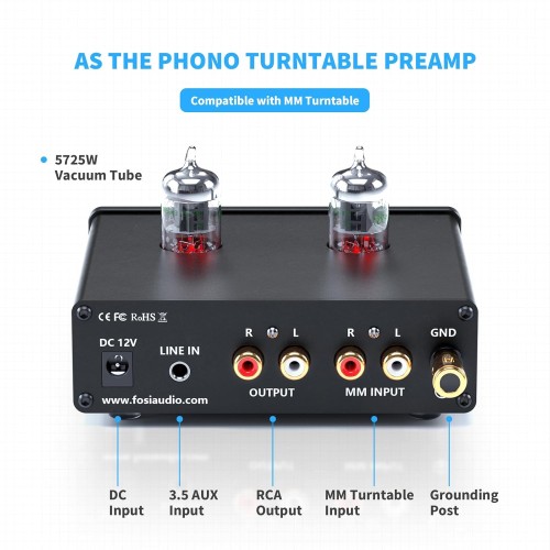 Fosi Audio BOX X4 Phono Preamp & Headphone Amplifier