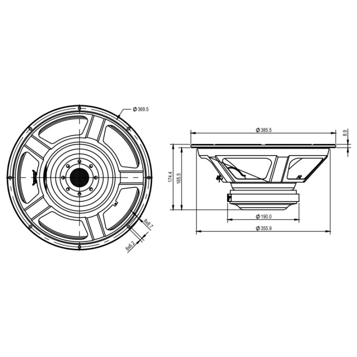 SB Audience BIANCO-15MW500 Mid-woofer 15"