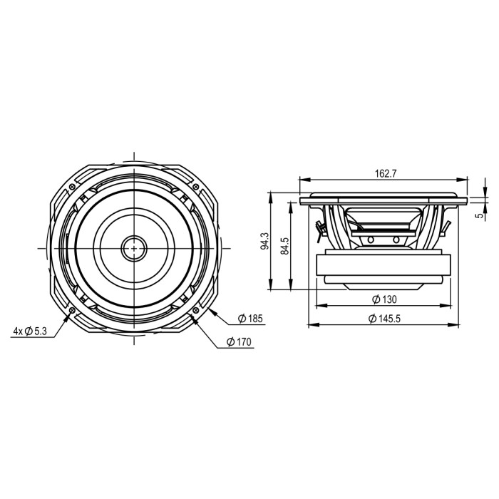 SB Audience ROSSO-6MW151D Mid-range woofer