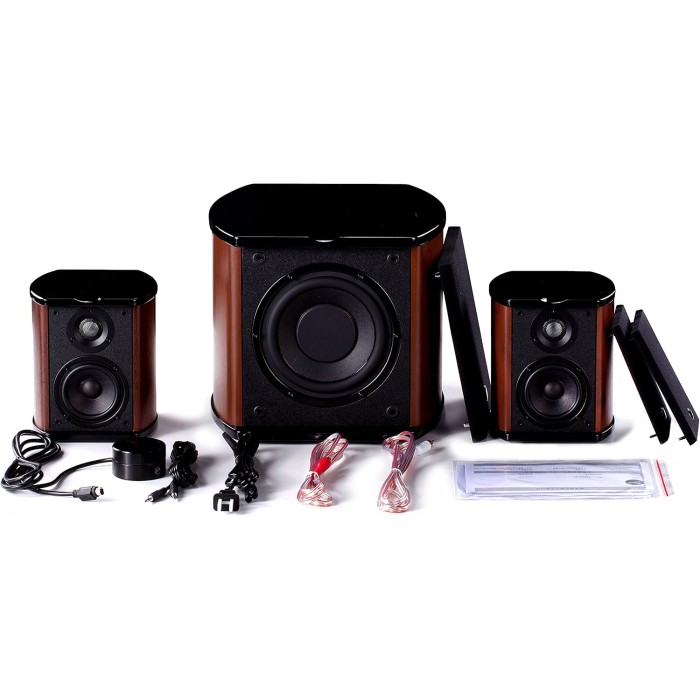 HiVi Swans M50WMKIII 2.1 Powered Multimedia Active Bluetooth Bookshelf Speakers