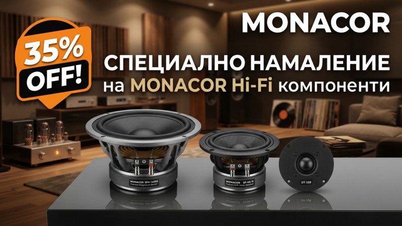 Намаление на говорители MONACOR от 20 до 40%