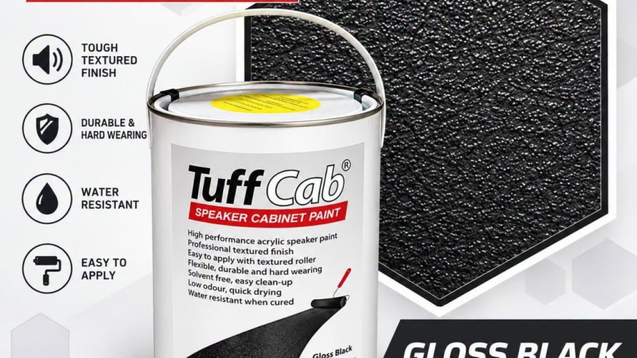 Скоро в наличност най-здравата боя за покритие на кутии за тонколони Tuff Cab